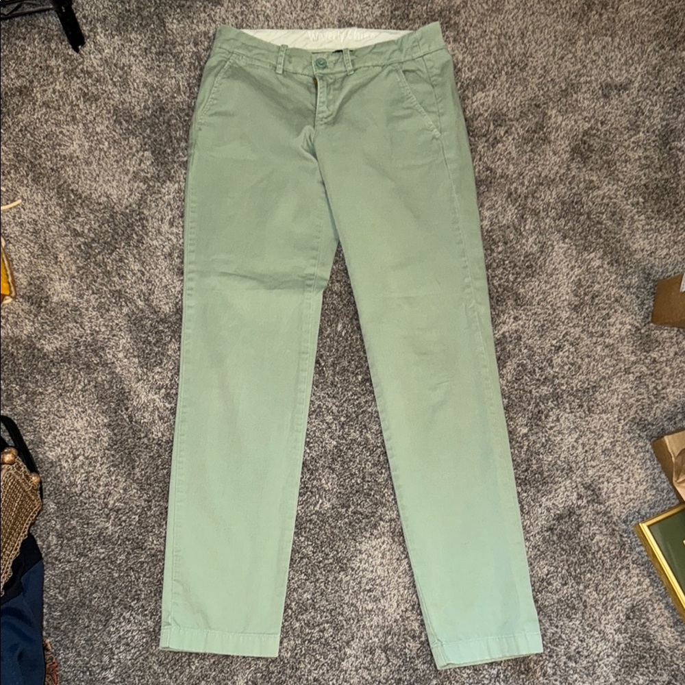 J. Crew Light Green City Fit Waverly Chinos